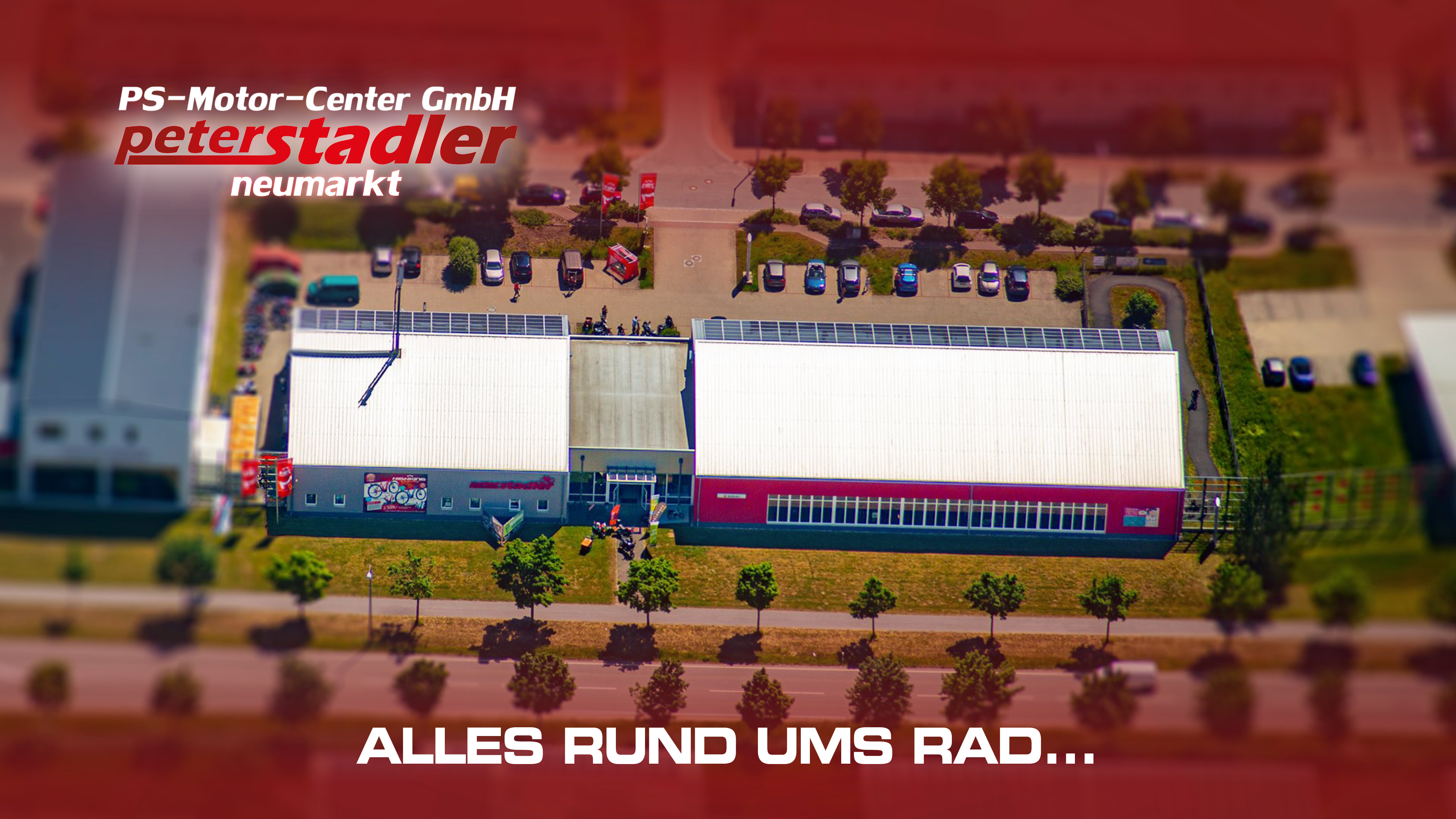 Luftaufnahme des Firmengebäudes in Neumarkt